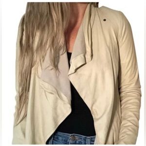 Vince draped leather jacket in stone XL